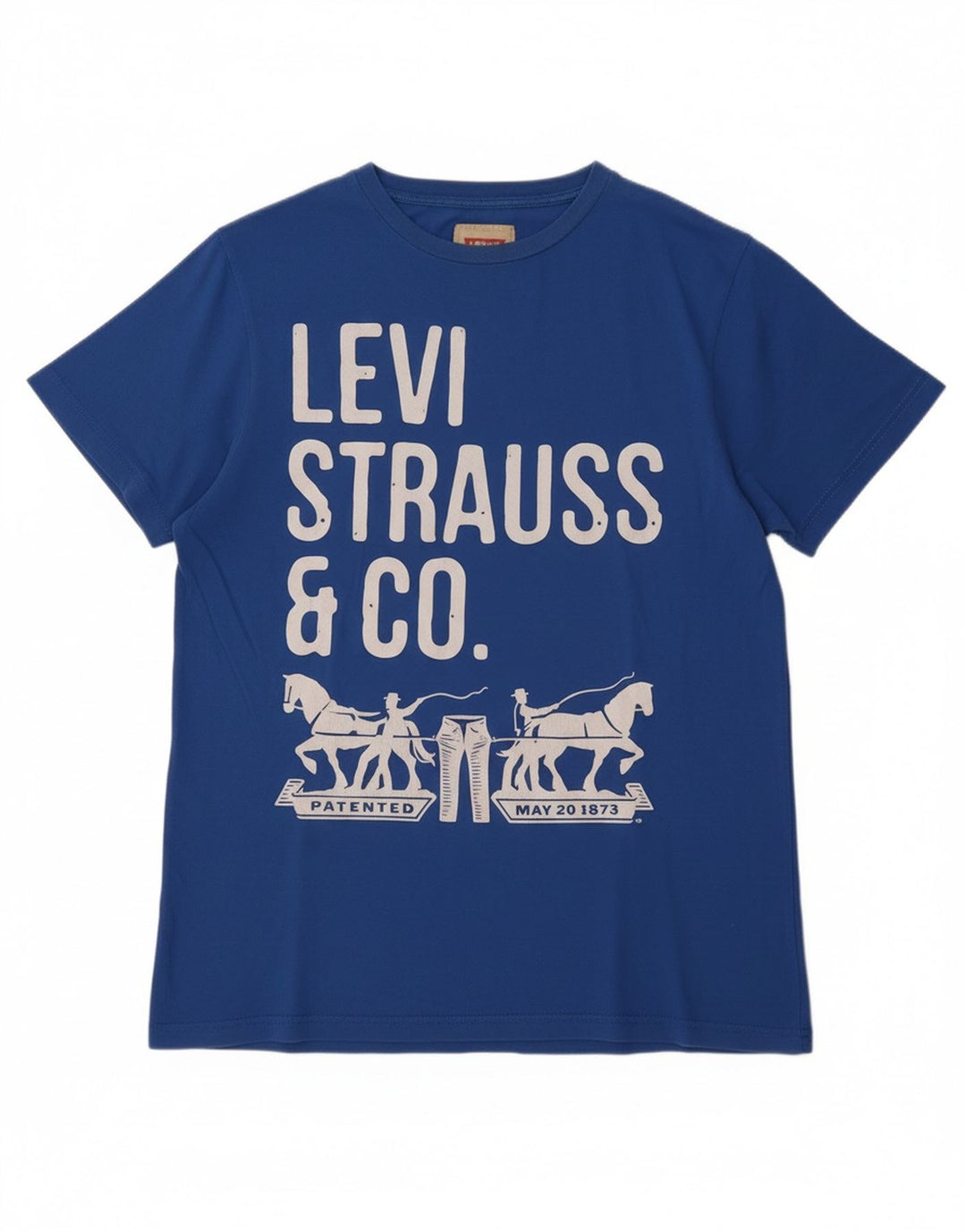 LEVI'S Boys Graphic T-Shirt Top 15-16 Years Blue Cotton