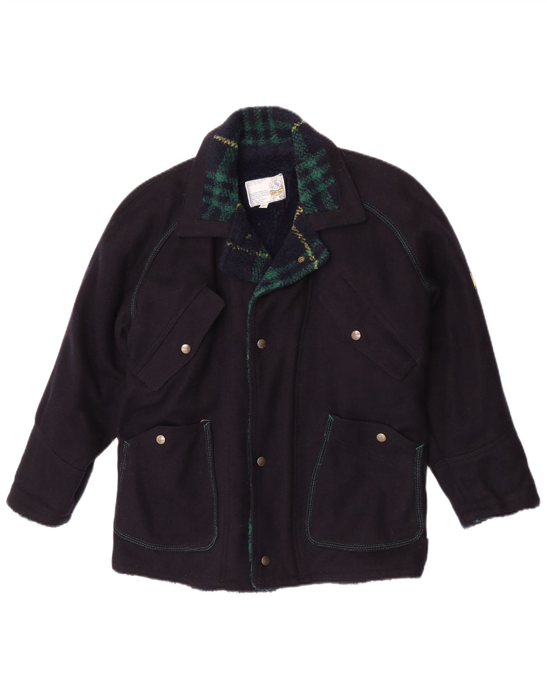 POP 84 Womens 3/4 Sleeve Oversized Utility Jacket EU 36 Small Navy Blue