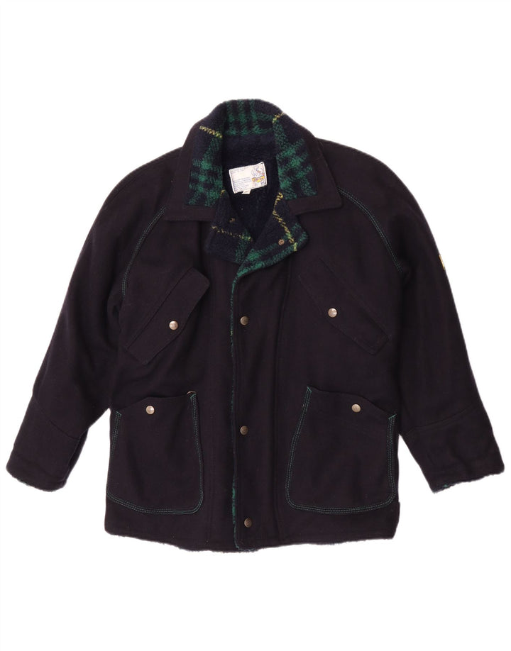 POP 84 Womens 3/4 Sleeve Oversized Utility Jacket EU 36 Small Navy Blue
