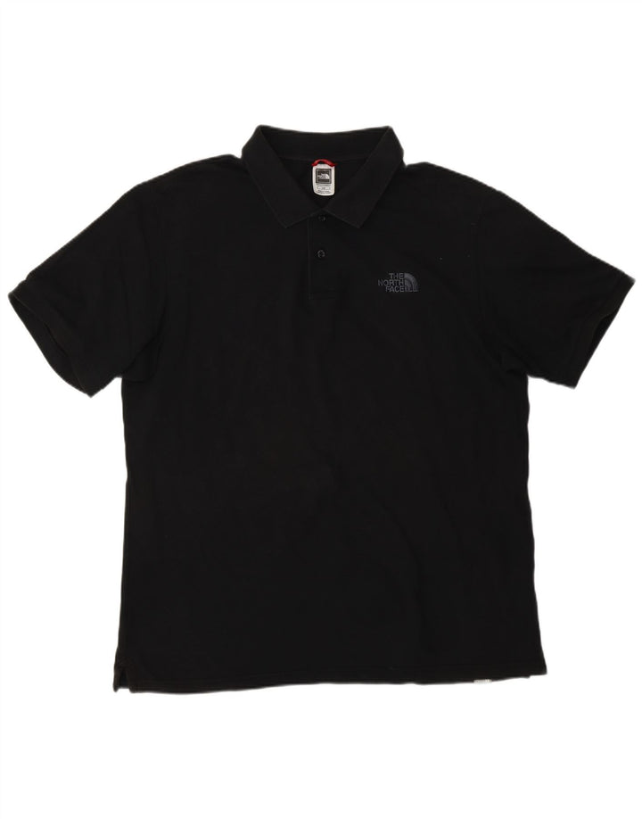 THE NORTH FACE Mens Polo Shirt Large Black Cotton