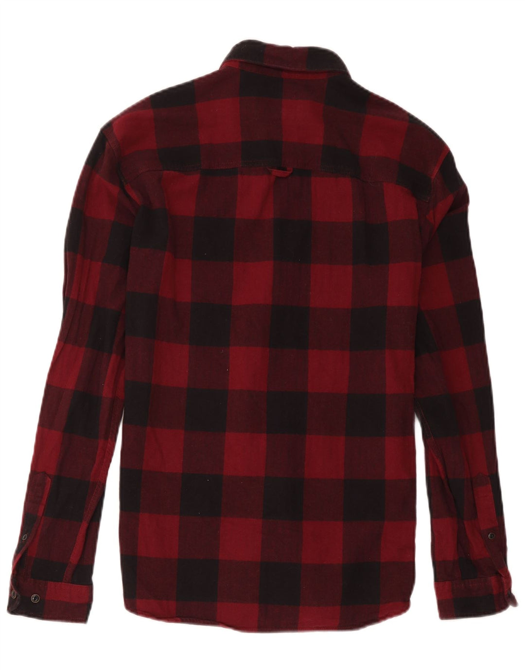Jack & Jones Mens Flannel Shirt Medium Red Check Cotton