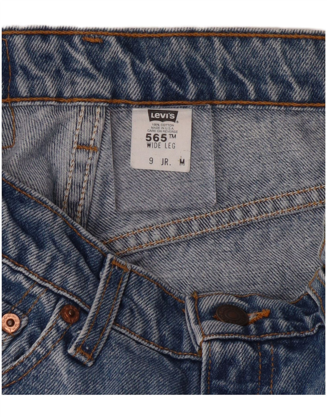 Levi's Womens 565 High Rise Wide Leg Jeans US 9 Medium W28 L31 Blue Classic