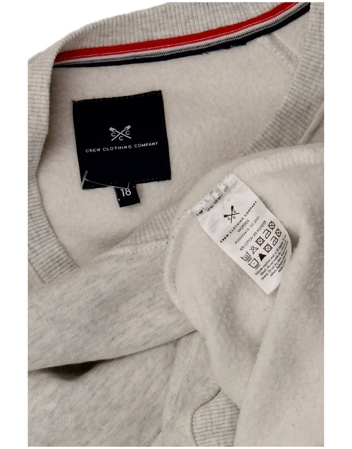 Crew Clothing Womens Oversized Sweatshirt Jumper UK 18 XL Grey Flecked