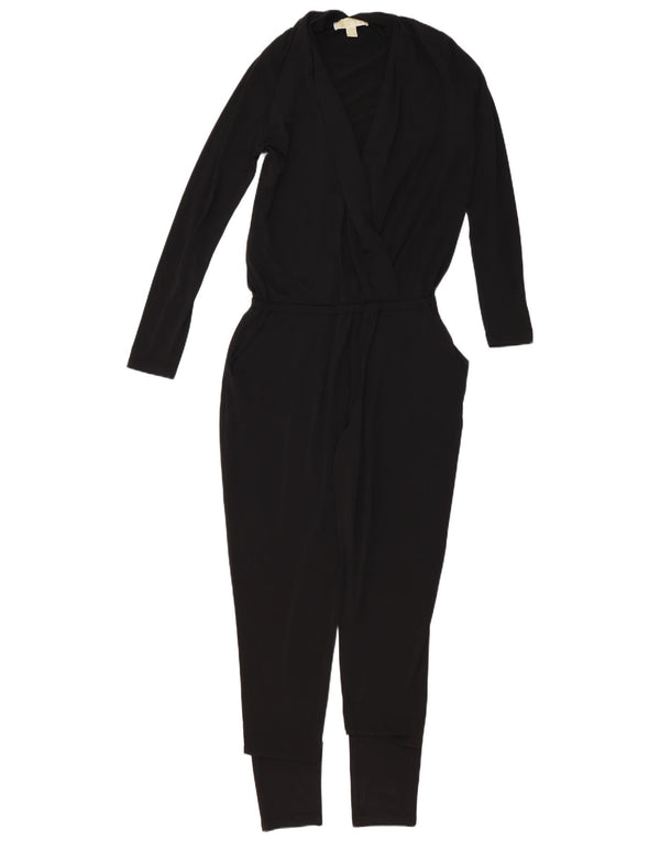 MICHAEL KORS Womens Oversized Jumpsuit UK 10 Small Black Synthetic