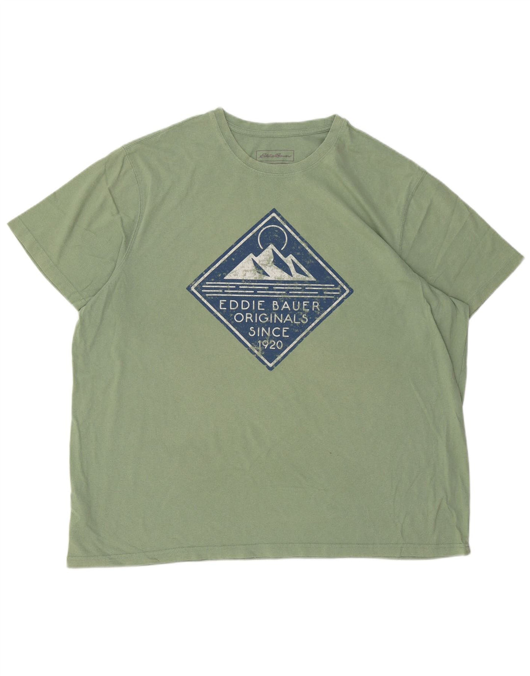 EDDIE BAUER Mens Graphic T-Shirt Top 2XL Green Cotton
