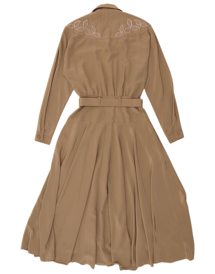 WALLIS Womens Long Sleeve Maxi Dress US 8 Medium Beige