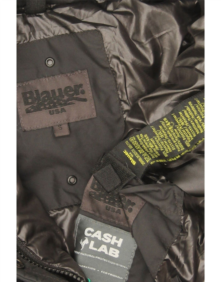 Blauer Womens Hooded Oversized Padded Jacket UK 10 Small Black Polyester