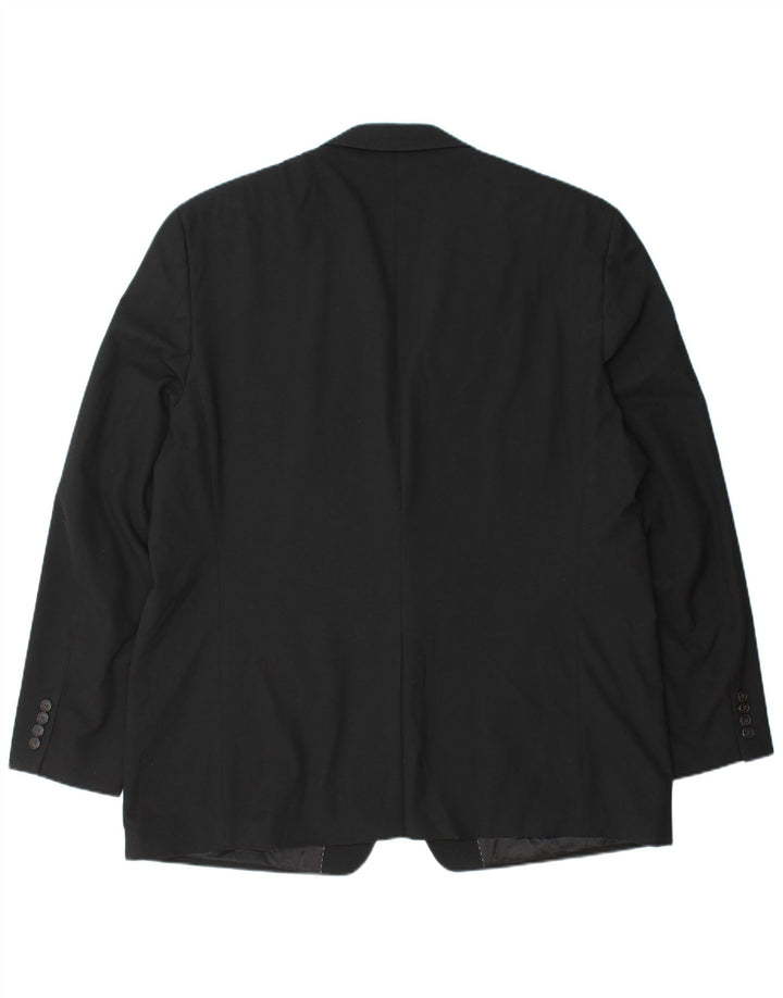 CHAPS Mens Long 2 Button Blazer Jacket UK 48 4XL Black Polyester