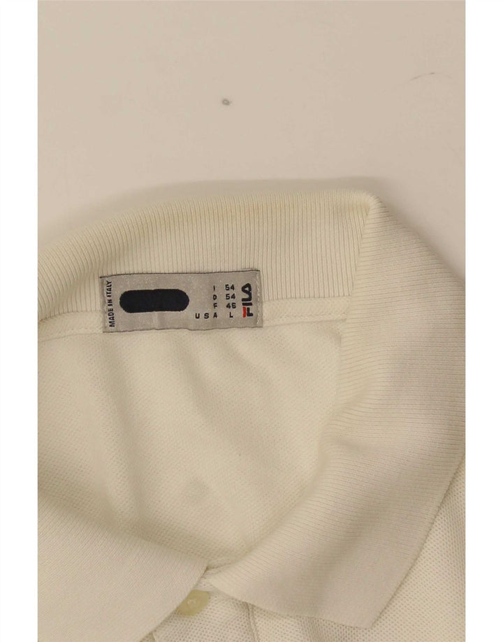 Fila Mens Polo Shirt Large White
