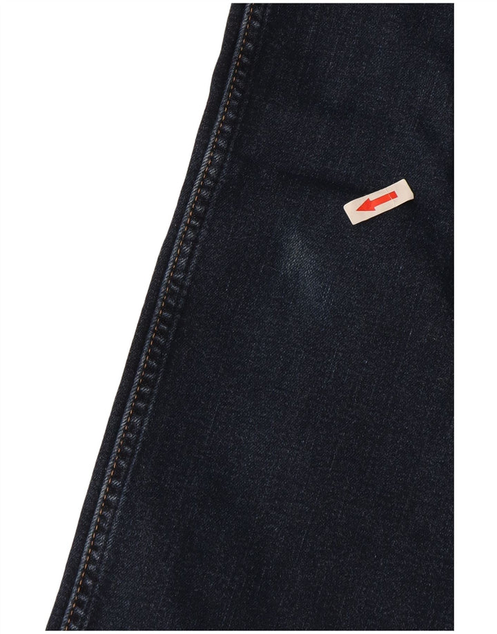 Wrangler Mens Regular Fit Straight Jeans W32 L32 Navy Blue Cotton