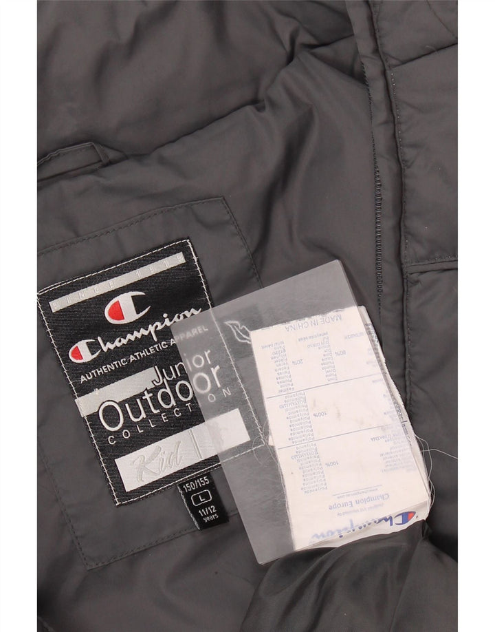 Champion Boys Padded Jacket 11-12 Years Large Grey Polyamide