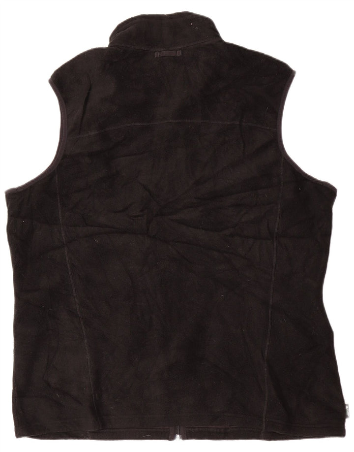 EDDIE BAUER Mens Tall Liner Fleece Gilet UK 42 XL Black Polyester