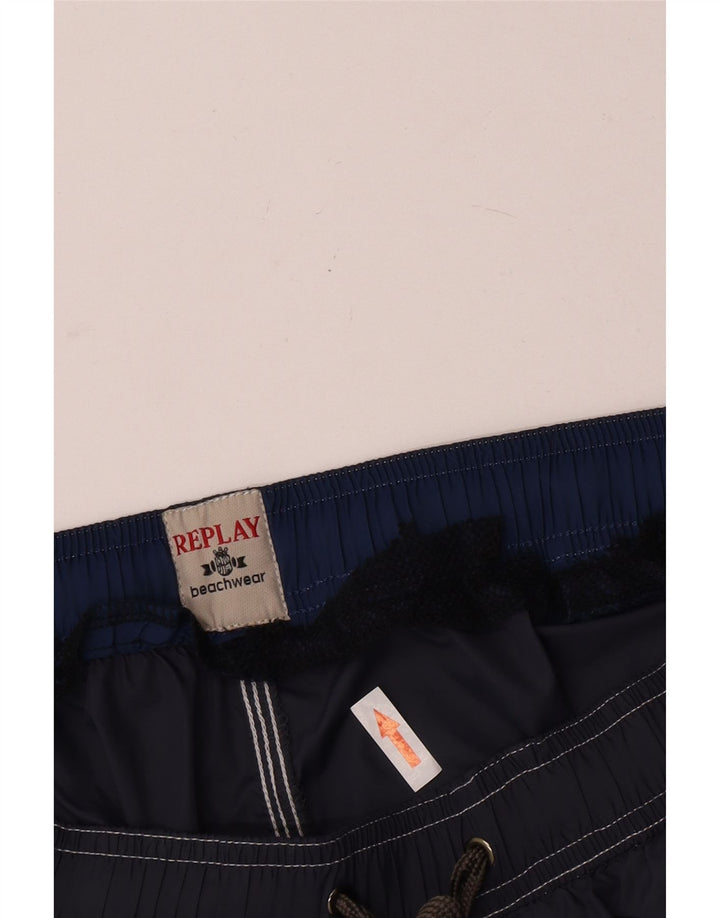 Replay Boys Swimming Shorts 11-12 Years Large Navy Blue Polyamide