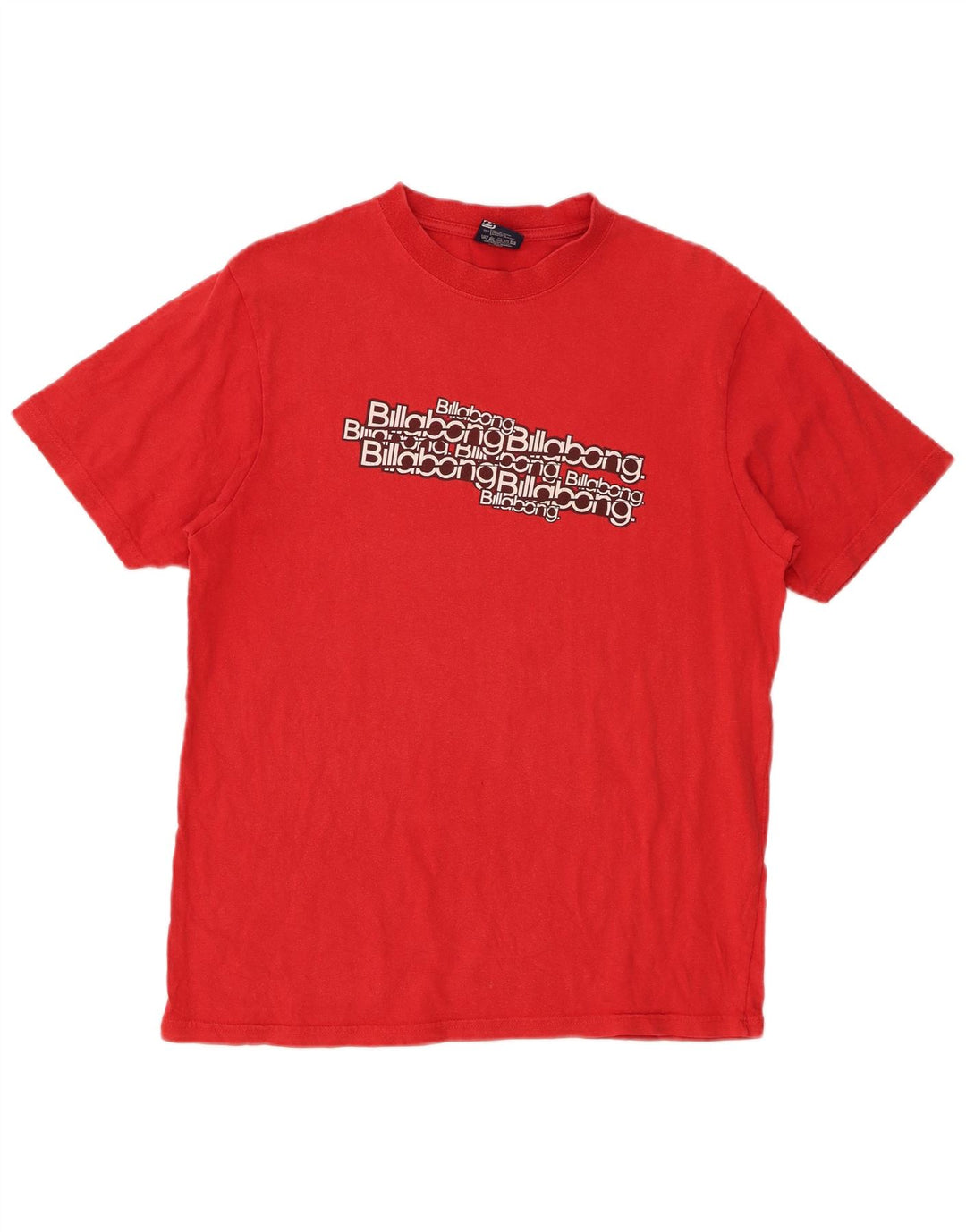 BILLABONG Mens Graphic T-Shirt Top Medium Red Cotton