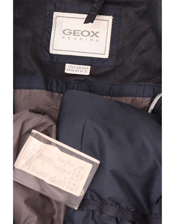 Geox Womens Padded Coat UK 14 Large Navy Blue Polyester