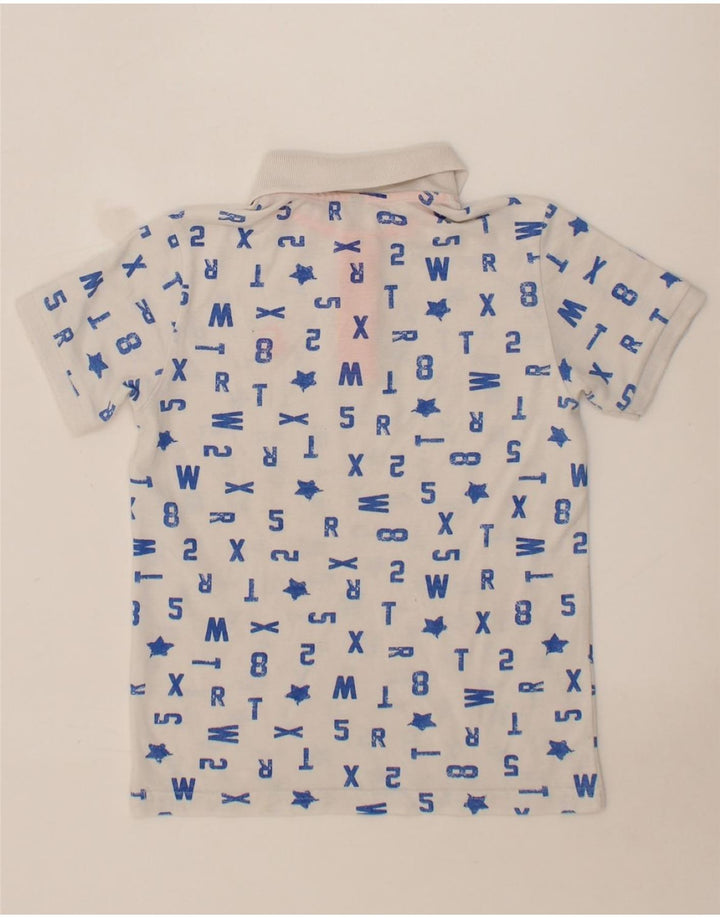 BENETTON Boys Graphic Polo Shirt 11-12 Years White Vintage Benetton and Second-Hand Benetton from Messina Hembry 