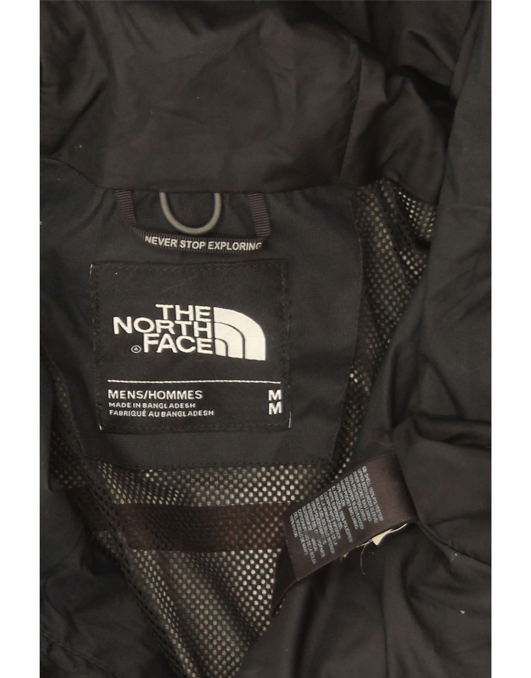 The North Face Mens Hooded Rain Jacket UK 38 Medium Black Polyester