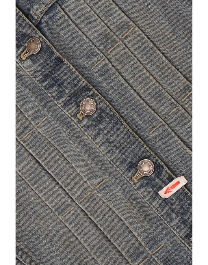 Armani Womens Denim Jacket UK 12 Medium Blue Cotton