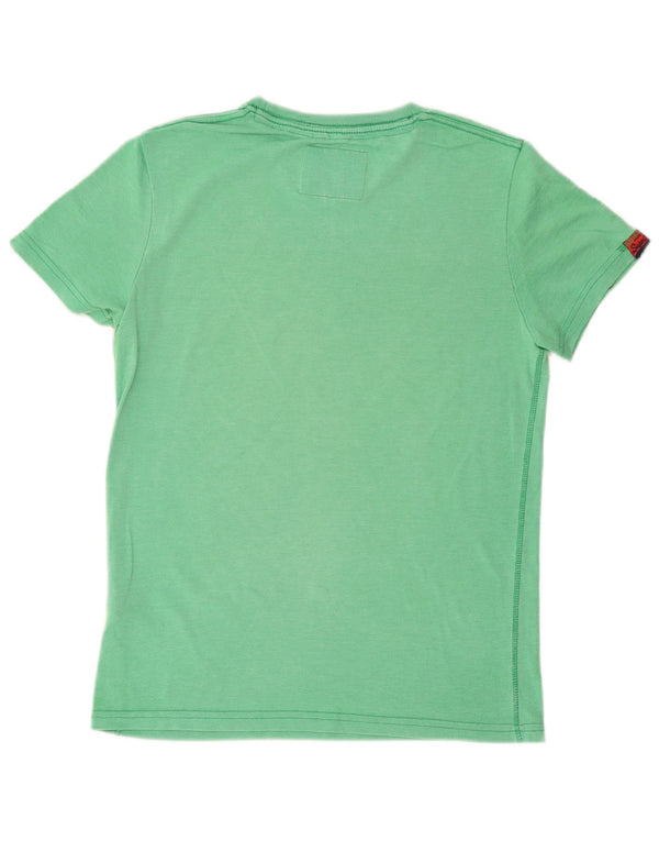 Superdry Mens Graphic T-Shirt Top Medium Green Cotton