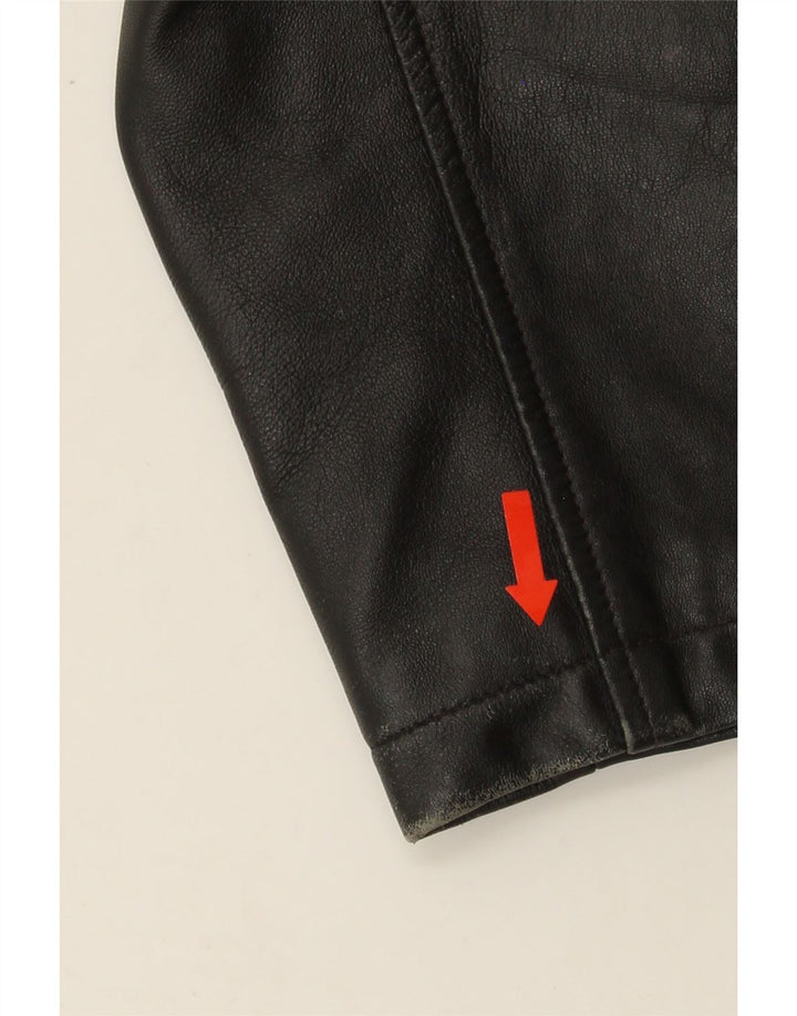 VINTAGE Womens Leather Jacket UK 12 Medium Black Leather Vintage Vintage and Second-Hand Vintage from Messina Hembry 
