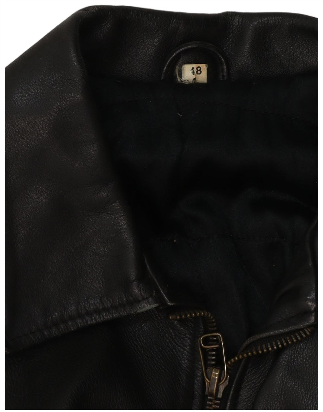 Vintage Mens Leather Jacket IT 48 Medium Black