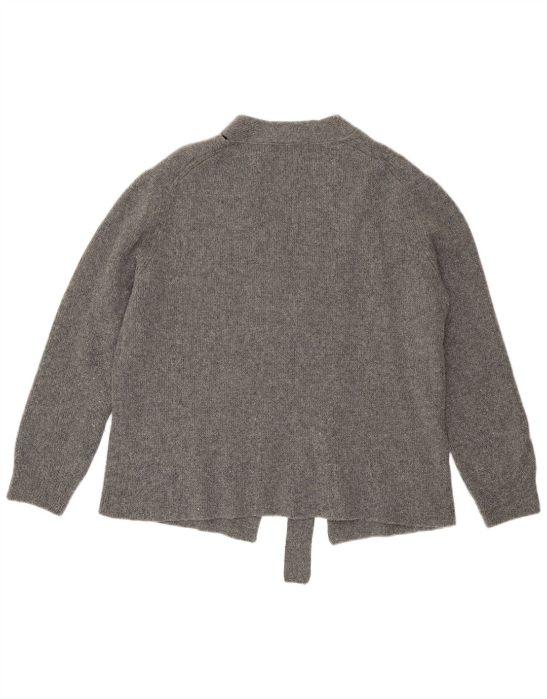 Zara Womens Oversized Cardigan Sweater UK 10 Small Grey Wool