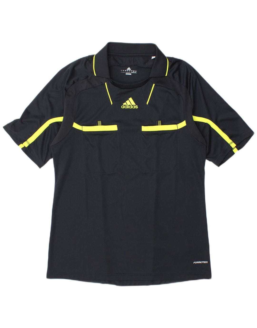 ADIDAS Mens Climacool Polo Shirt Large Black Colourblock Polyester