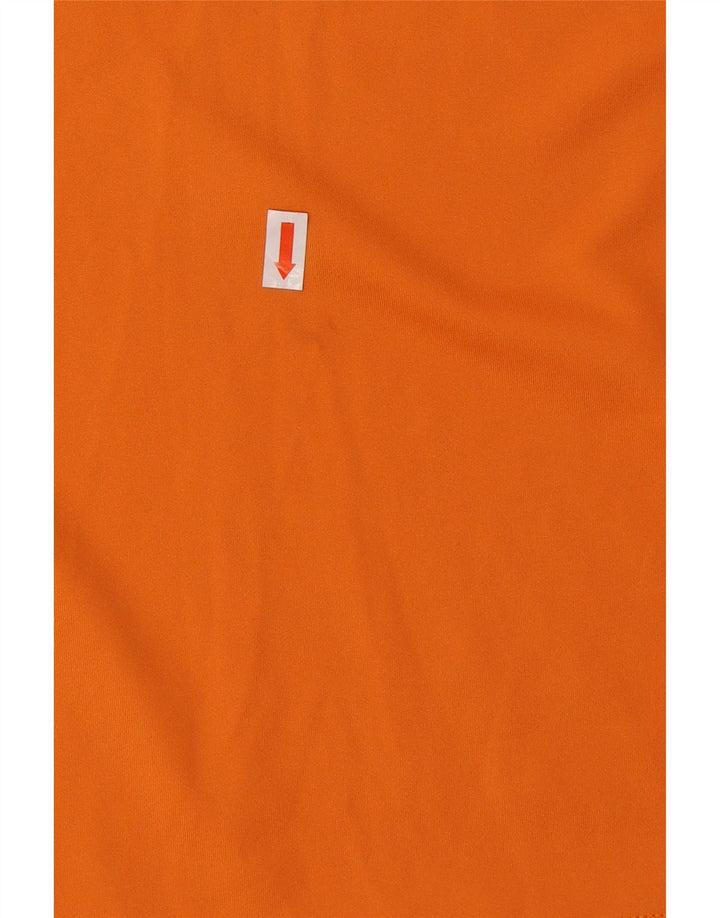 ADIDAS Mens Climacool T-Shirt Top Large Orange Colourblock Polyester