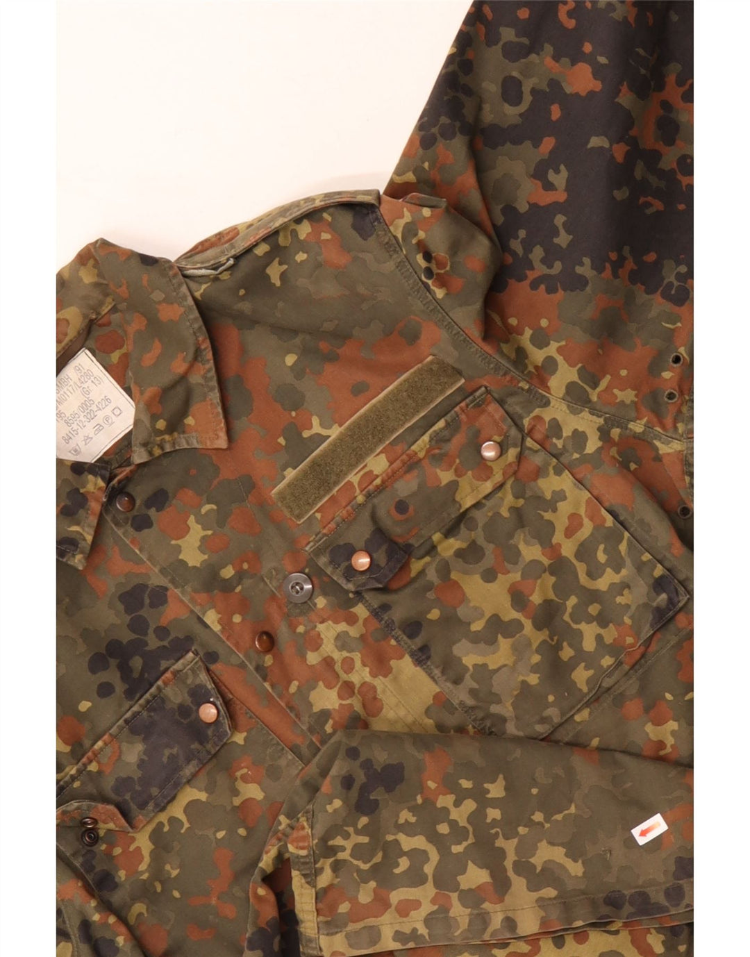 VINTAGE Mens Military Jacket UK 38 Medium Khaki Camouflage