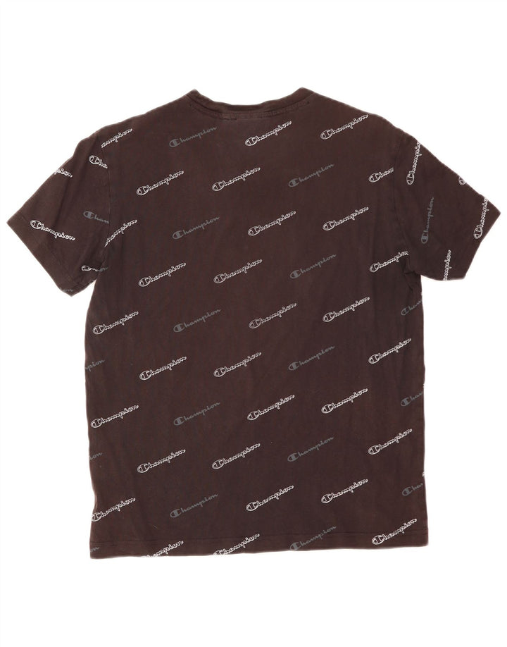 CHAMPION Mens Graphic T-Shirt Top Small Black