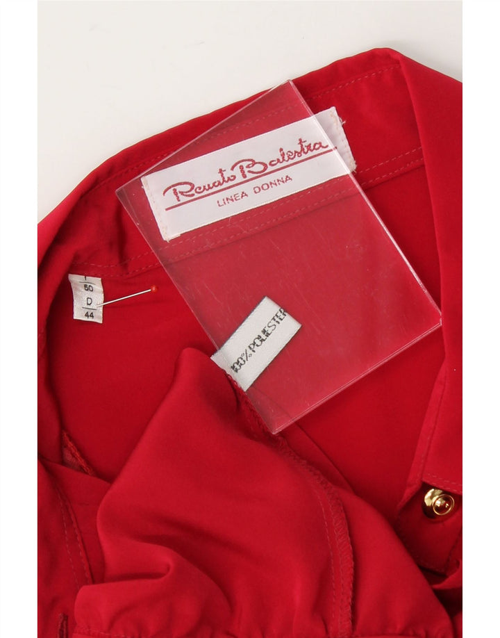 RENATO BALESTRA Womens Shirt Blouse EU 44 XL Red Polyester Vintage Renato Balestra and Second-Hand Renato Balestra from Messina Hembry 