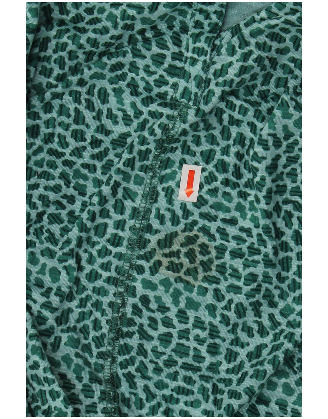 L.L.BEAN Womens 3/4 Sleeve Blouse Top UK 22 3XL Green Animal Print