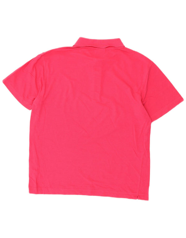 Lacoste Mens Polo Shirt Size 4 Medium Pink Cotton