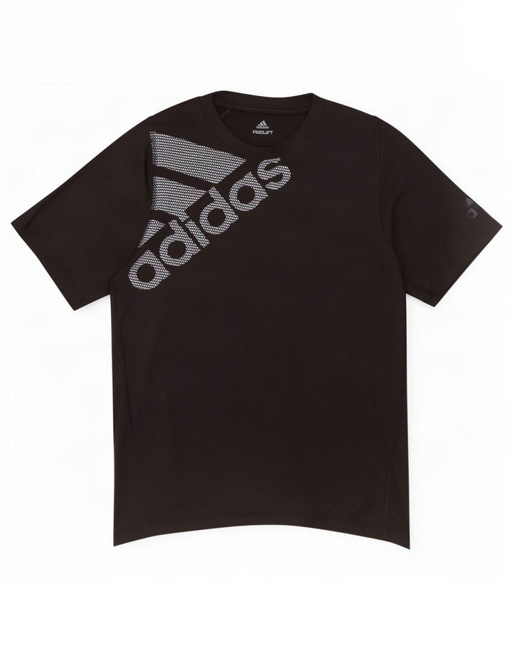 Adidas Mens Climalite Graphic T-Shirt Top Small Black Polyester