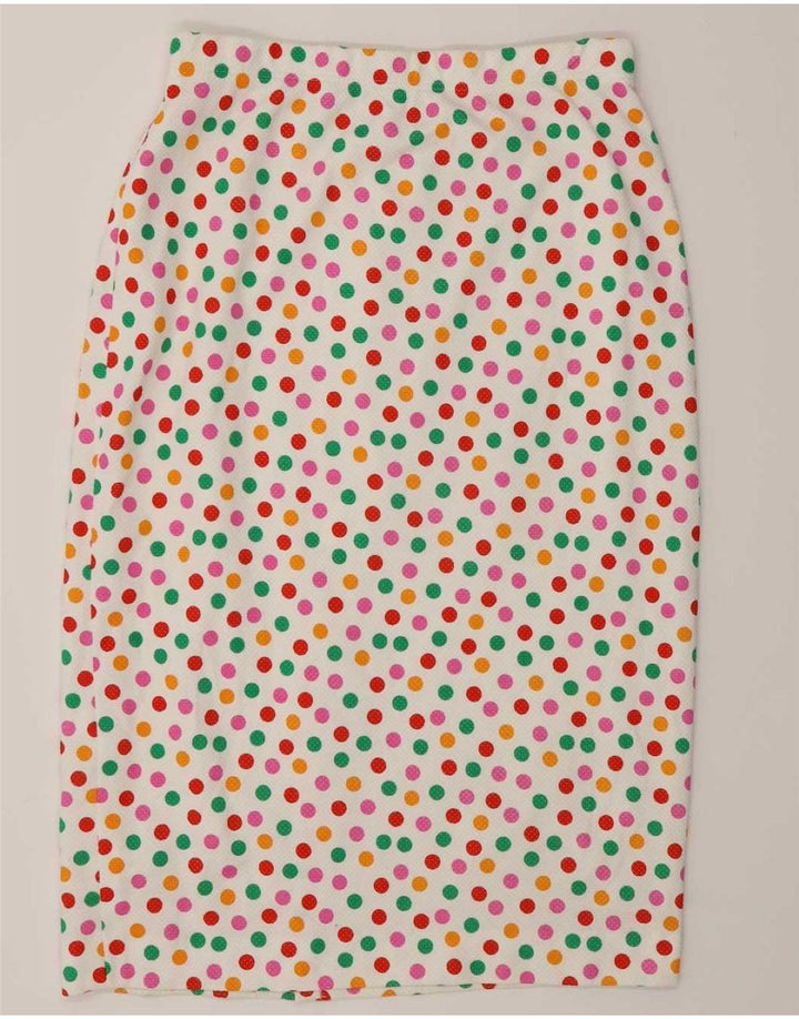 Liola Womens 4 Button 2 Piece Skirt Set IT 46 Large W28 White Polka Dot