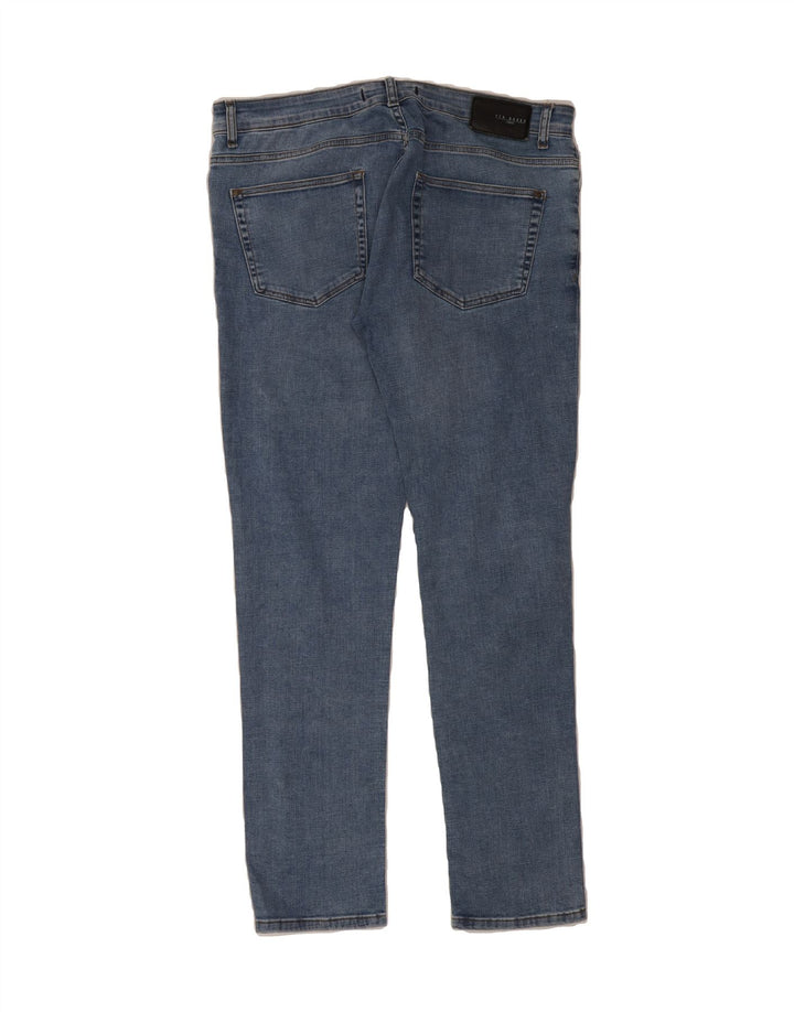 TED BAKER Mens Distressed Slim Jeans W38 L32 Blue Cotton Vintage Ted Baker and Second-Hand Ted Baker from Messina Hembry 