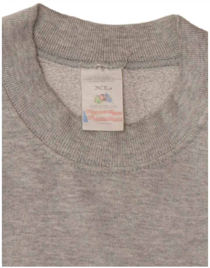 Vintage Mens Sweatshirt Jumper XL Grey Cotton