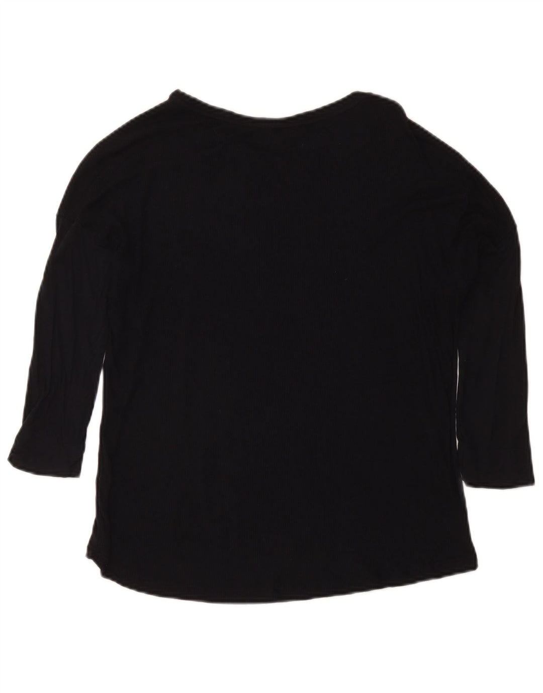 Massimo Dutti Womens Top 3/4 Sleeve UK 12 Medium Black