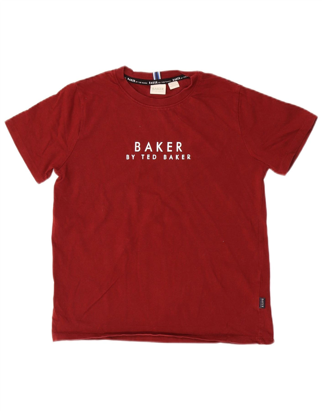 TED BAKER Boys Graphic T-Shirt Top 10-11 Years Burgundy Cotton