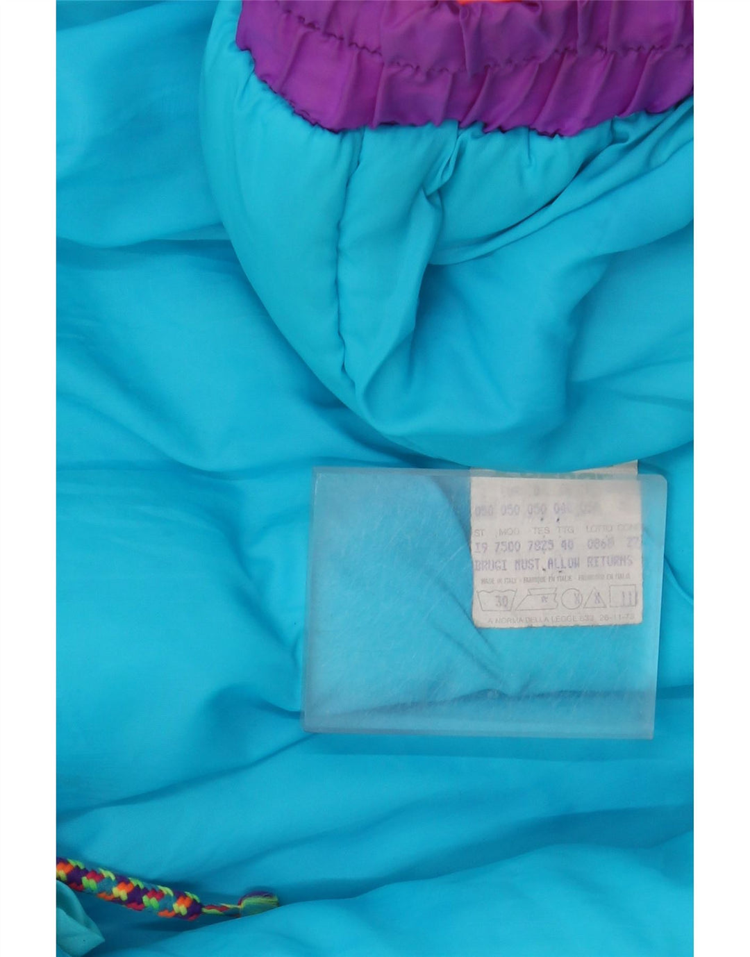 Brugi Mens Windbreaker Jacket IT 50 Large Blue Colourblock Polyamide