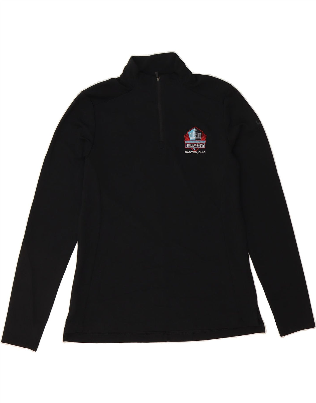 NIKE Womens Dri Fit Standard Fit Pullover Tracksuit Top UK 10 Small Black Vintage Nike and Second-Hand Nike from Messina Hembry 
