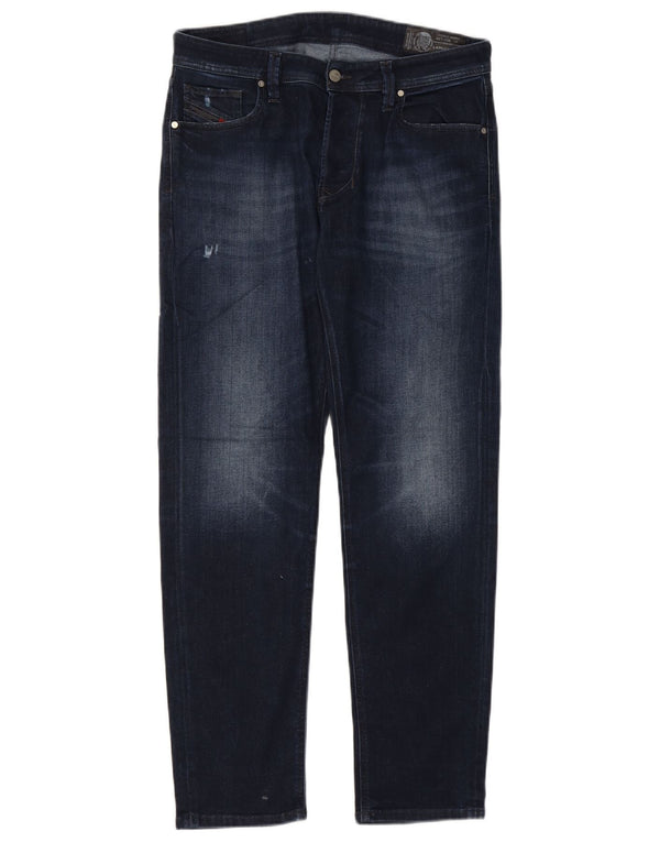 Diesel Mens Larkee-Beex Distressed Regular Tapered Jeans W31 L30 Navy Blue