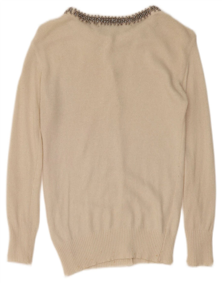 ZARA Womens Cardigan Sweater UK 8 Small Beige