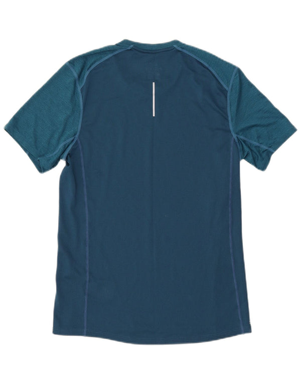 Nike Mens Dri Fit T-Shirt Top Small Blue Colourblock Polyester