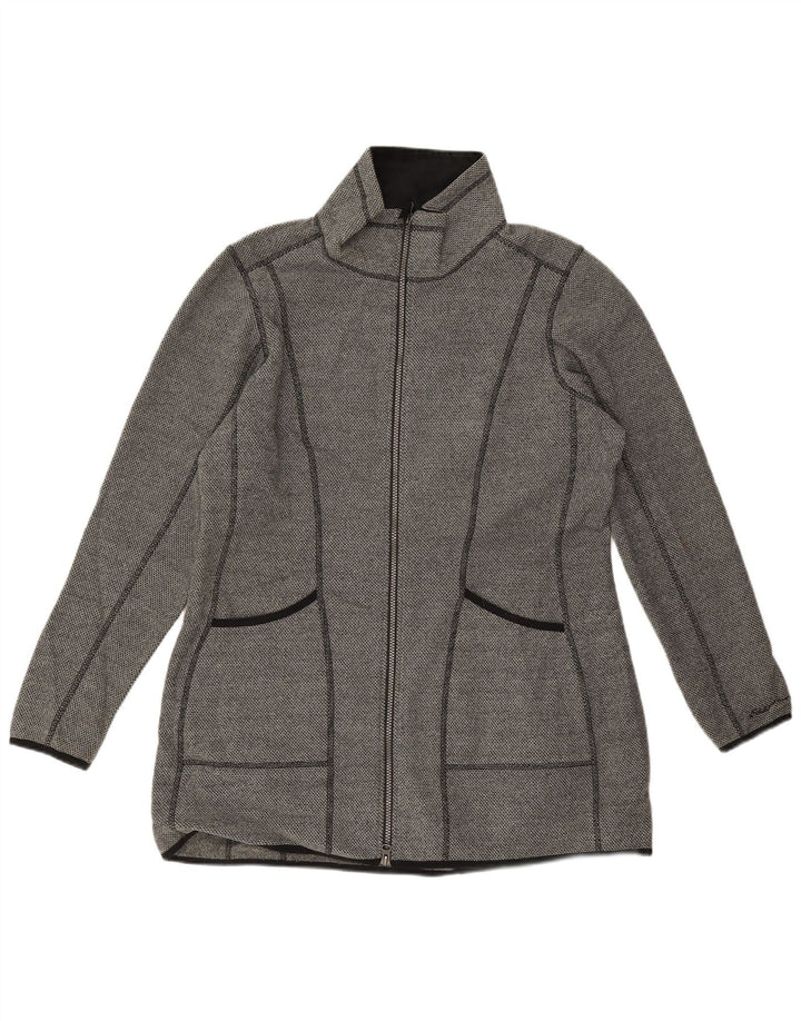 Eddie Bauer Womens Tracksuit Top Jacket UK 18 XL Grey Polyester