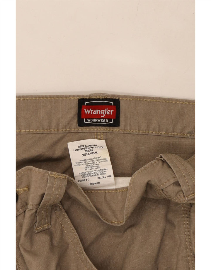 WRANGLER Mens Straight Cargo Trousers W40 L32 Beige Cotton Vintage Wrangler and Second-Hand Wrangler from Messina Hembry 