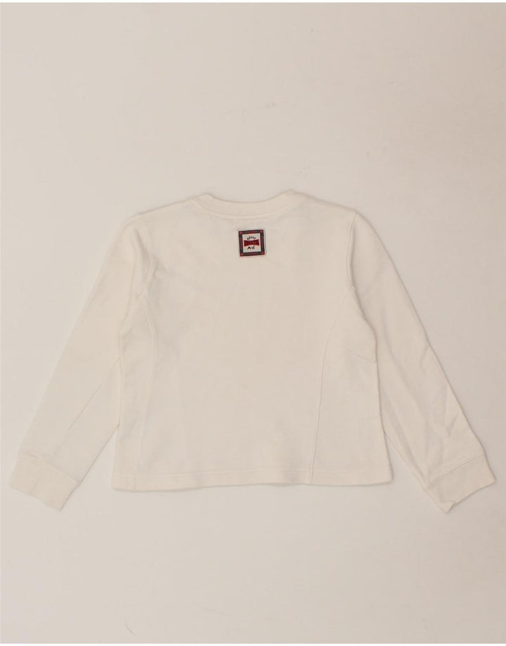 INVICTA Girls Top Long Sleeve 7-8 Years White Cotton Vintage Invicta and Second-Hand Invicta from Messina Hembry 