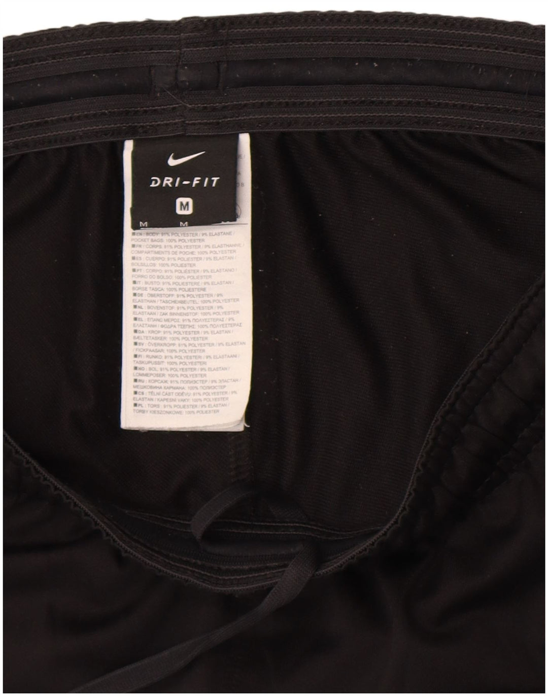 Nike Mens Dri Fit Tracksuit Trousers Medium  Black Colourblock Polyester