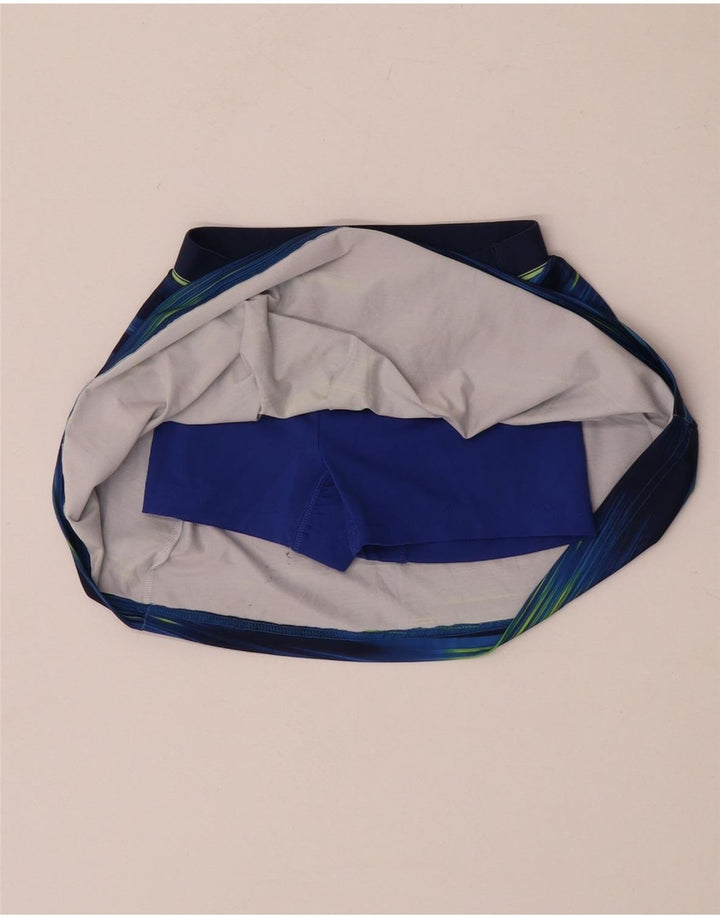 Adidas Girls Climalite Skort 7-8 Years  Navy Blue Striped Polyester