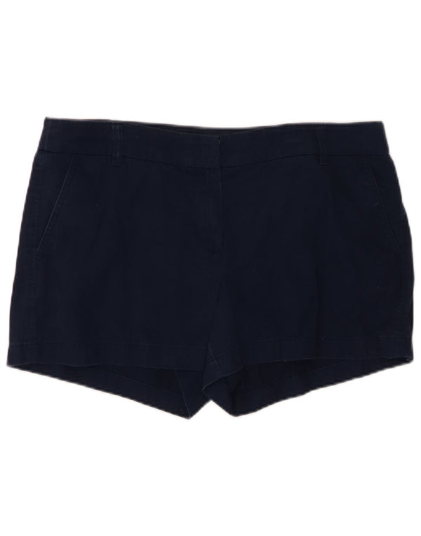 J. CREW Womens Chino Shorts US 12 Large W34  Navy Blue Cotton